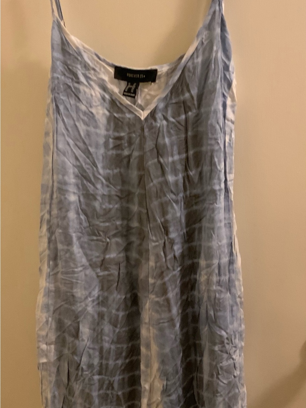 Forever 21 Sky Blue Tie-Dye Slip Dress